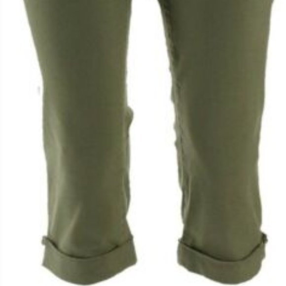 NWT DENIM & CO‎ STRETCH DENIM MOSS PEDAL PUSHER XS - Picture 3 of 10